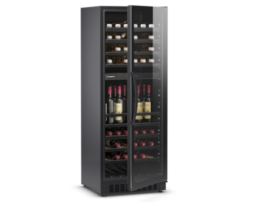 Dometic Dual-zone wine fridge with frameless glass door E91FG