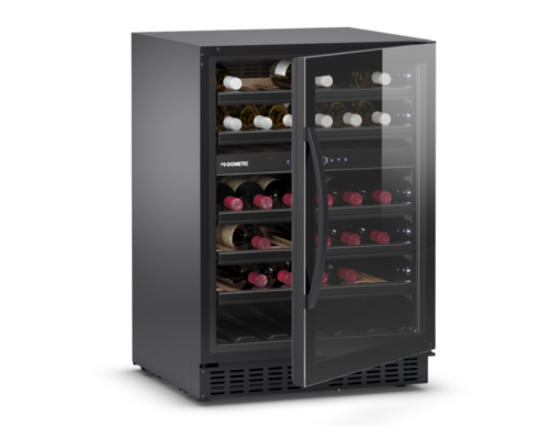 Dometic Dual-zone wine fridge with frameless glass door E45FG